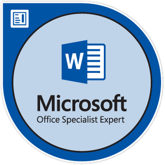 certification badge - MOS_Word_Expert